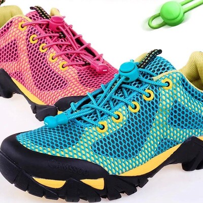 1Pair No Tie Shoe laces Quick Locks Shoelaces Without ties E