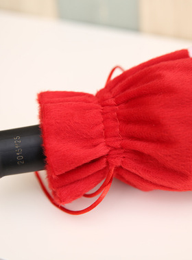 Christmas decorations Santa Claus red wine bottle bag red wi