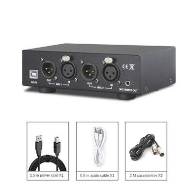 2 Channel 48V Phantom Power Supply Set For Condenser