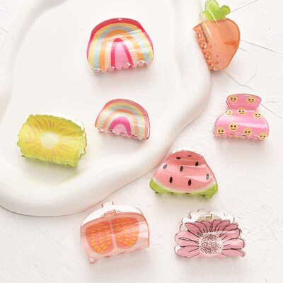 Fruit Rainbow Fun Grab Clip Mini Broken Hair Bangs Clip Cute