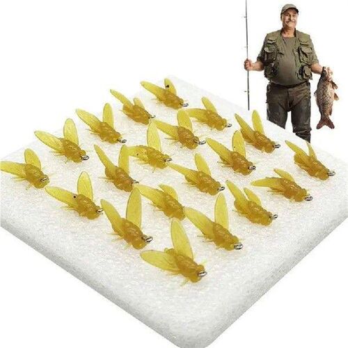 Simulated Bait Lure 20PCS Fly Fishing Hook Realistic Dry