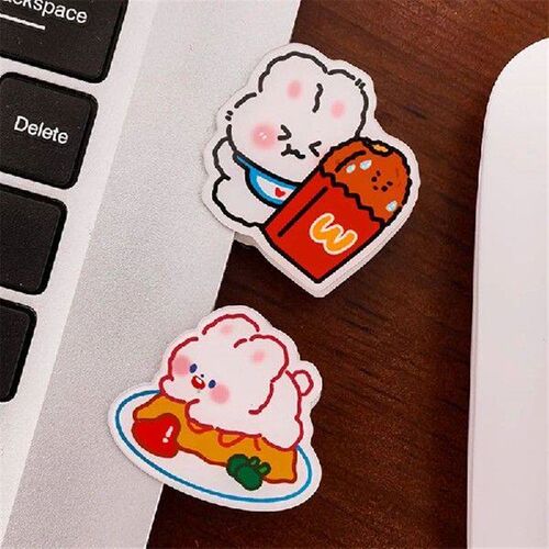 4Pcs Creative Cartoon Rabbit Hand Account Decoration Clip
