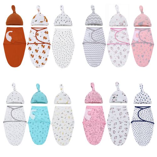 Newborn Swaddle Wrap Cotton Baby Receiving Blanket Bedding C