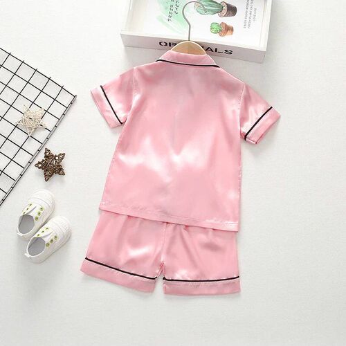 New Summer Baby Girls Clothes Suit Children Sleepwear Shirt