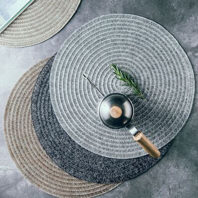 18CM round coasters 36CM hand-woven placemats