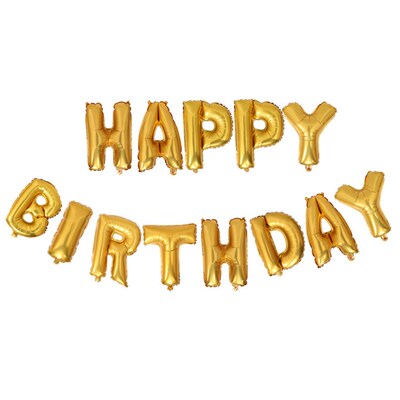 16inch English Happy Birthday Letter Set Kids Party Decor Su