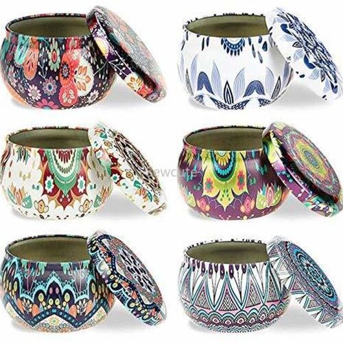 6 Pcs Candle Tin Jars DIY Candle Making kit Holder Storage c