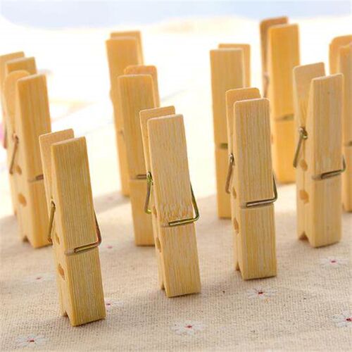 Bamboo clothespins, sock clips, clothes hangers, pants clips
