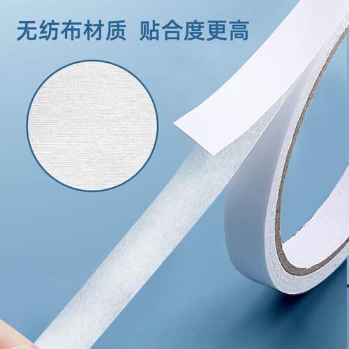 Tearable super-sticky white double-sided tape, specially des