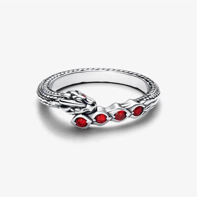 Dragon Family Crown Ring Sparkling Dragon Ring game of Thron