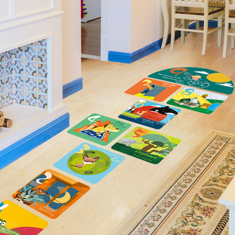 幼儿园卡通地板装饰品贴画墙贴纸儿童房间趣味跳房子游戏可爱地贴,家居饰品,软装墙贴,淘宝优惠券,粉丝福利购,淘宝优惠卷