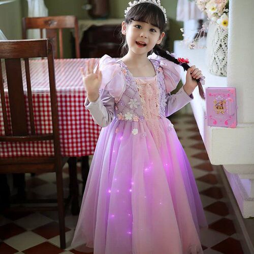 Fancy Costume for Girls Princess Dress Elsa Cosplay