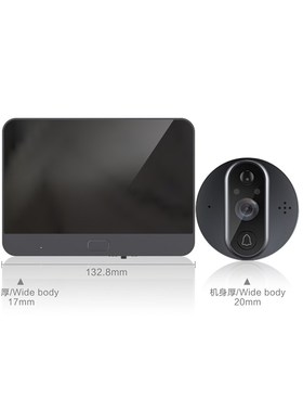 涂鸦智能猫眼可视门铃无线可语音对讲电子猫眼可感应监控tuy