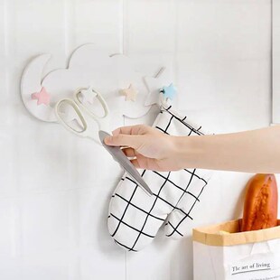 Cloud Cartoon Viscose Hook Wall Hanging Door Dehind The Clot