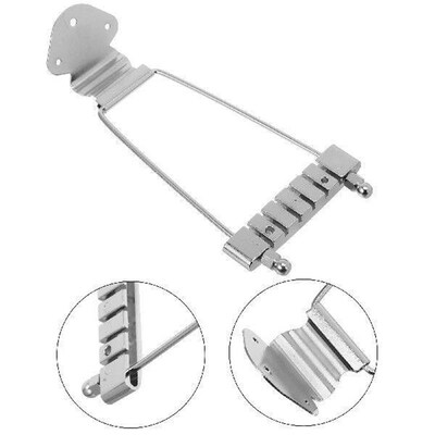 Professional Trapeze Tailpiece for 6-string Guitar (Silver)