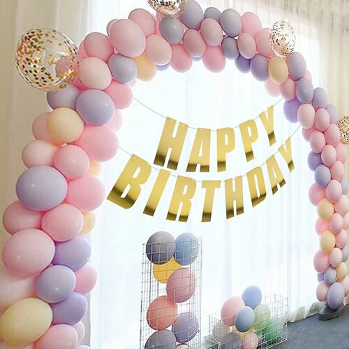1 Set HAPPY BIRTHDAY Paper Banner Bunting Garland Party Hang