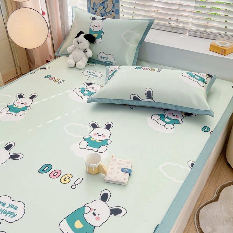 夏季凉席冰丝席202新款夏季凉垫空调软席子学生宿舍三件可机洗,床上用品,冰丝席,淘宝优惠券,粉丝福利购,淘宝优惠卷