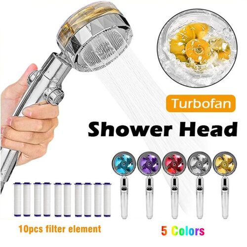 360 Degrees Rotation Turbo Fan Shower Head High Pressure Wat