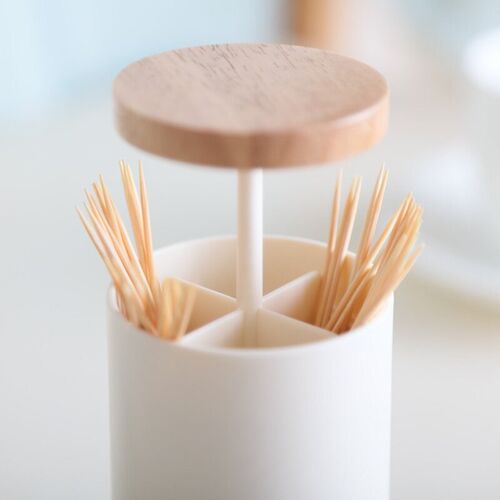 Automatic PopUp Cotton Swabs Toothpick Holder qtips cotton