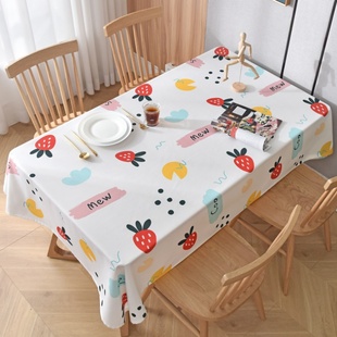幼儿园桌布防水防油免洗美术室绘画画小清新耐脏可爱卡通桌子布