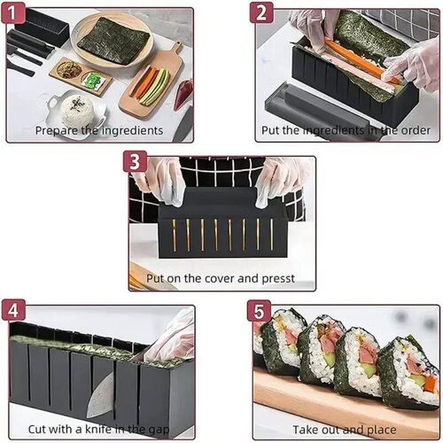 Sushi Making Kit Japanese Rice Ball Cake Roll Mold DIY Home