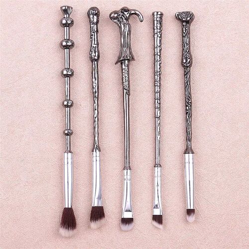 5pcs Magic Wand Metal Handle Makeup Brushes Professional