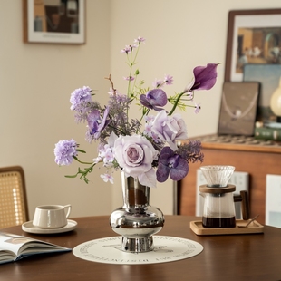 中古风高档仿真花高端摆件花束客厅插花干花摆设餐桌装饰花艺