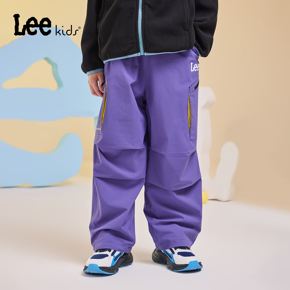 Lee kids儿童户外工装裤男童女童多口袋百搭舒适运动裤大童登山裤