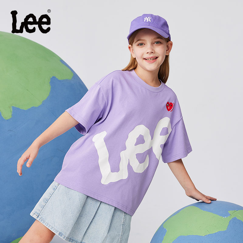 Leekids儿童圆领短袖纯棉T恤图片