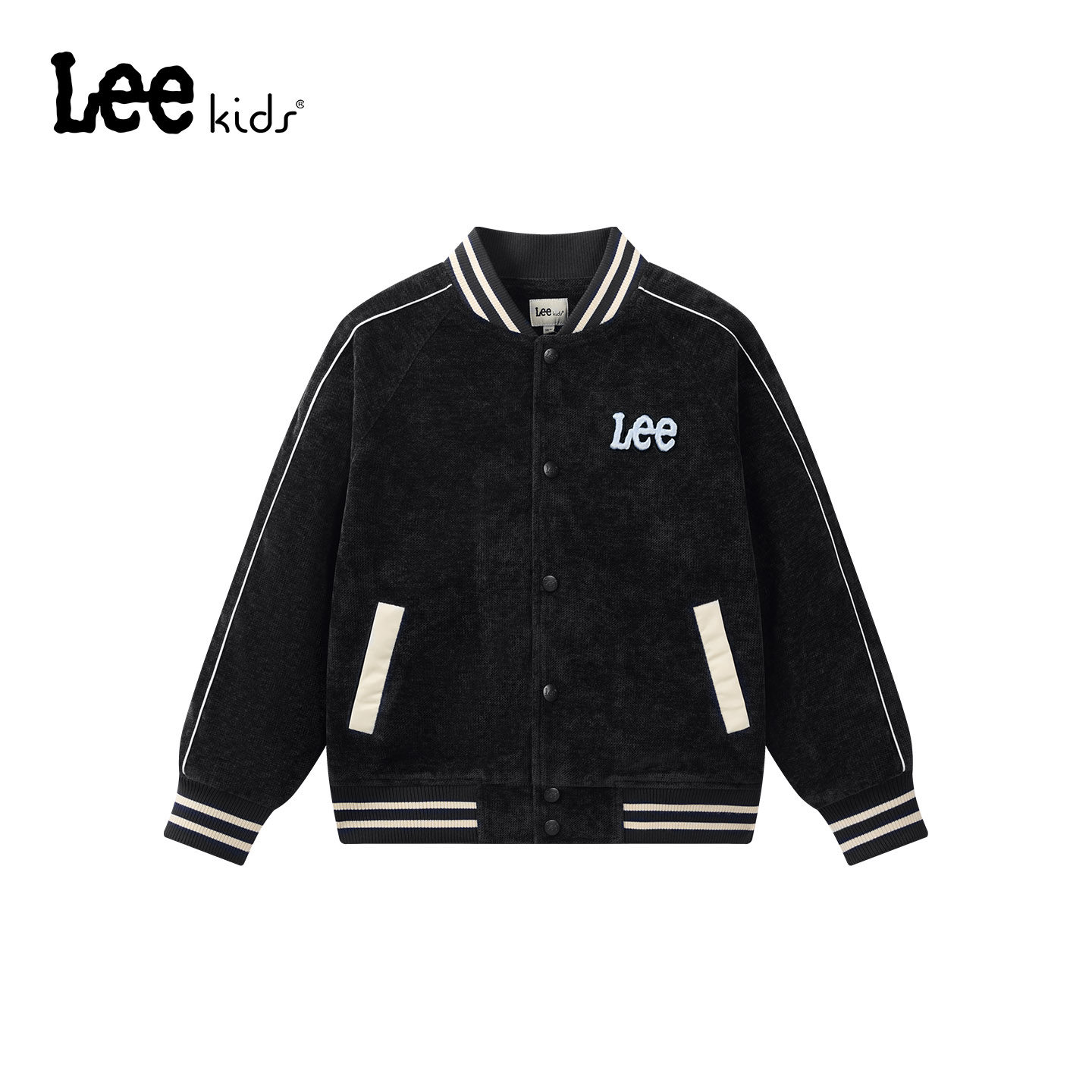 Leekids童装棒球夹克撞色刺绣