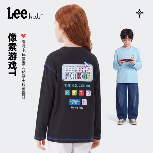 Leekids男女童卡通长袖T恤