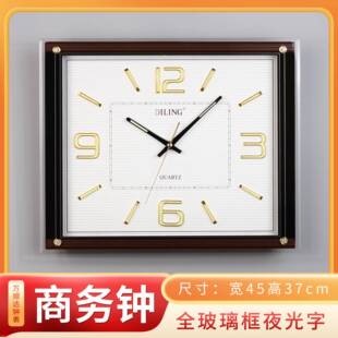 英寸夜光英钟表客厅办6153公挂石钟钟日历万年时历温湿度表挂商务