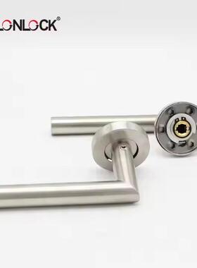 304把不锈钢直角RTH-03门手L形圆管空手心执分体锁通道防门火门把