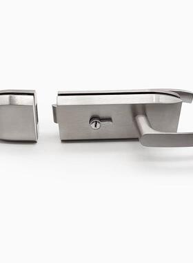 办公高室门隔断办公隔断玻璃门缺口单门双玻璃门执锁手锁带把手