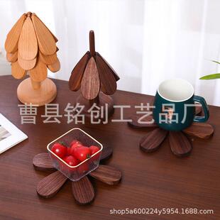 366一棵树隔热垫餐桌垫胡木桃防杯止烫手锅垫隔垫木质碗垫子热防