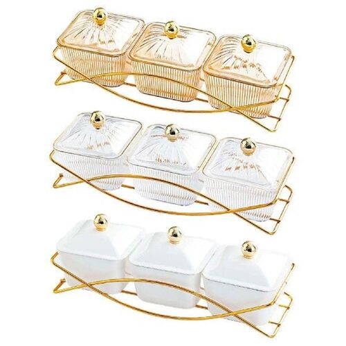 Dessert Dividing Plate, Divided Snack Serving Bowls with