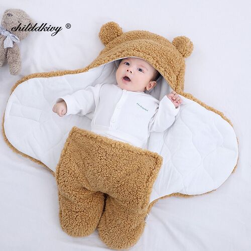 Soft Newborn Baby Wrap Blankets Baby Sleeping Bag Envelope F