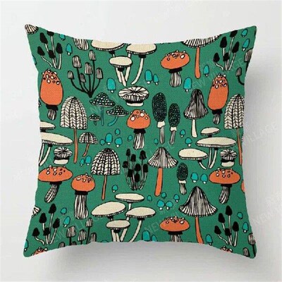 Home living room fashion Mushroom cushion covers linen