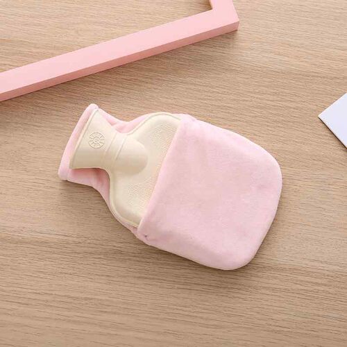 Plush cover hand warmer, cartoon fruit design, rubber hot wa