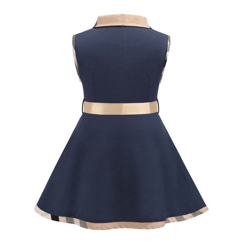 2022 Fashion Sleeveless Cotton Baby Girl Shirt Dress Casual图片