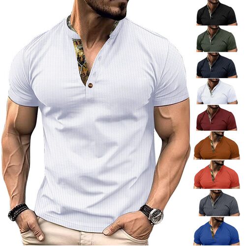 Short-sleeved Top Stand llar Camouflage Shirt Large Size Shi