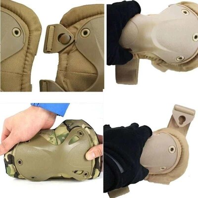 2 Pairs/set Tactical Knee Pad Elbow CS Military Protector  O