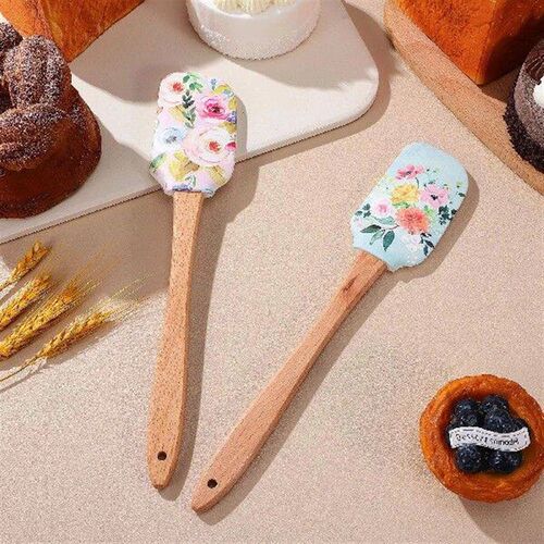 2 Pcs Cake Cream Spatula Professional Scrapers Silicone
