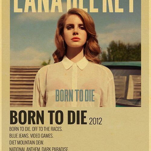 Singer Lana Del Rey Vintage Posters Born To Die Retro Kraft