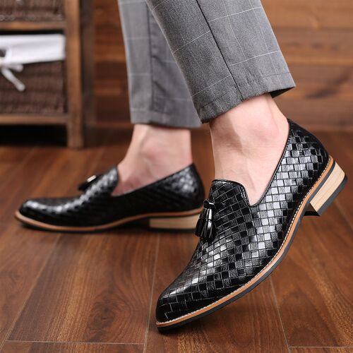 Men Breathable Leisure Fringe Flats Slip on Vintage Loafers