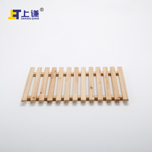 上谦面包房烘焙坊食品店中岛边柜推品台杉木松木托板木条格栅定制