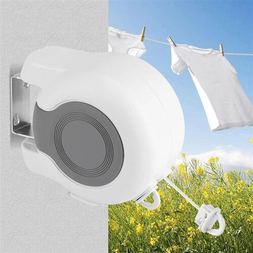 13m Wall Mounted Retractable Double Clothes Drying Line Indo