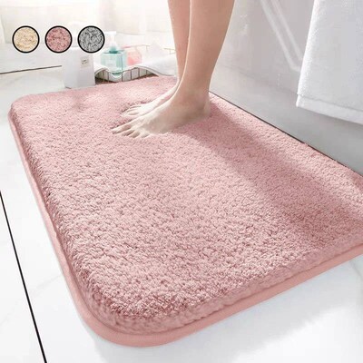 Bathroom Rug Anti Slip Bath Mats Absorbent Bathroom Mat Soft