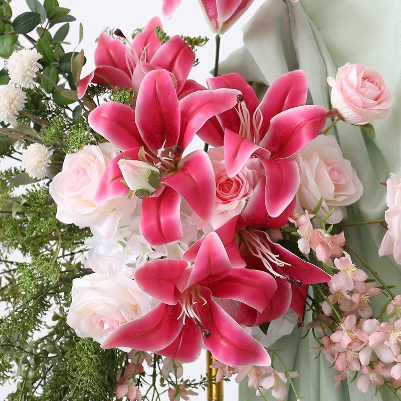 清新婚礼花艺布置拱门壁挂花婚礼背景仿真花卉布置酒店场景插花,节庆用品/礼品,婚庆绢花,淘宝优惠券,粉丝福利购,淘宝优惠卷