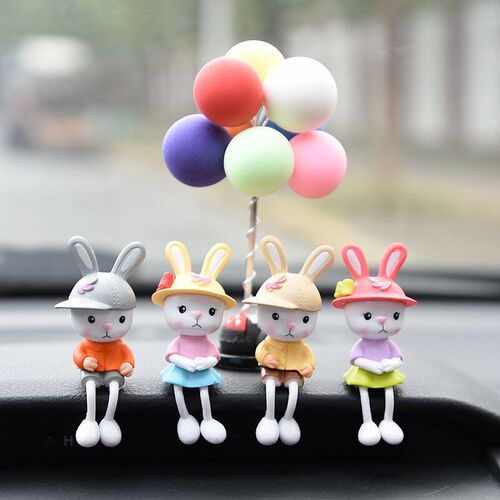 Creative cartoon car furnishing articles lovely rabbit car